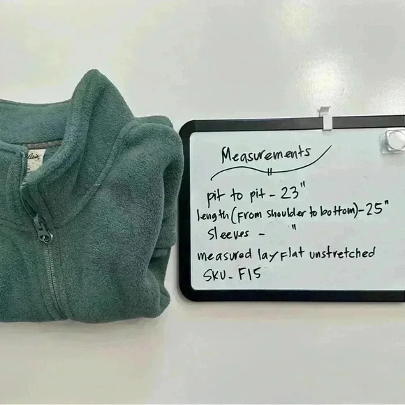 Cabela’s Vest Women’s Size XL Full Zip Fleece Zippered Pockets Green - Picture 13 of 14